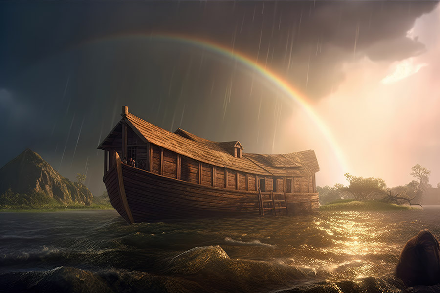 tn-noah-ark Naoh's Ark with Rainbow